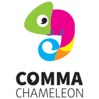 Comma Chameleon logo.